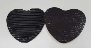 ハート型に切り抜いたチョコグラシン